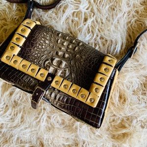 Bella Dolci Handcrafted Croc Embossed Satchel